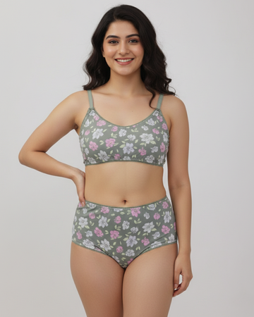 Sage Green Floral Set