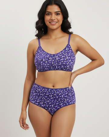 Royal Blue Floral Set